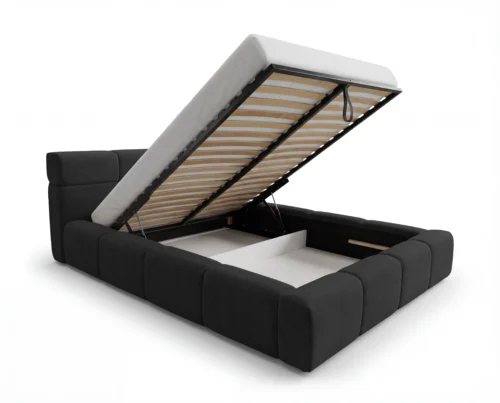 Lozko-tapicerowane-z-pojemnikiem-na-posciel-stelazem-verso-czarny