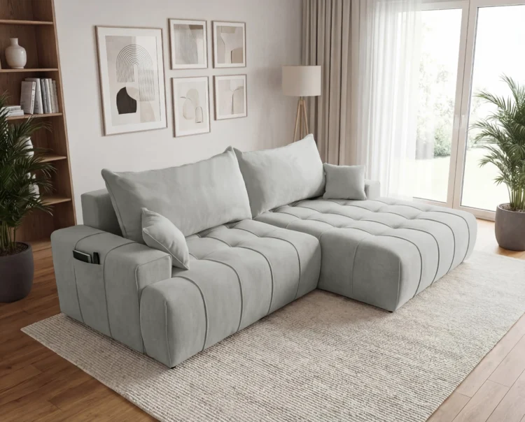 Nowoczesny-naroznik-z-funkcja-spania-pojemnikiem-i-kieszonka-na-boczkach-capri-jasnoszary8