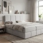 lozko-kontynentalne-z-dwoma-pojemnikami-na-posciel-i-materacem-Venice-jasnoszary