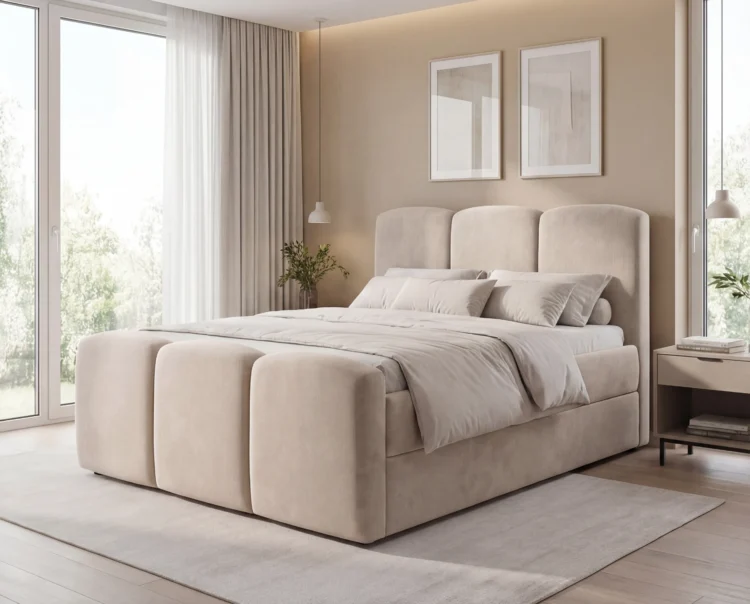 lozko-kontynentalne-z-pojemnikami-na-posciel-i-materacem-Cleo-bezowy