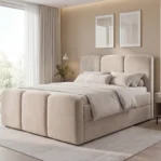 lozko-kontynentalne-z-pojemnikami-na-posciel-i-materacem-Cleo-bezowy