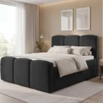 lozko-kontynentalne-z-pojemnikami-na-posciel-i-materacem-Cleo-czarny