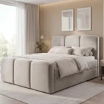 lozko-kontynentalne-z-pojemnikami-na-posciel-i-materacem-Cleo-jasnoszary