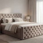 lozko-kontynentalne-z-pojemnikami-na-posciel-i-materacem-Manchester-pikowane-brazowy