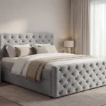 lozko-kontynentalne-z-pojemnikami-na-posciel-i-materacem-Manchester-pikowane-jasnoszary