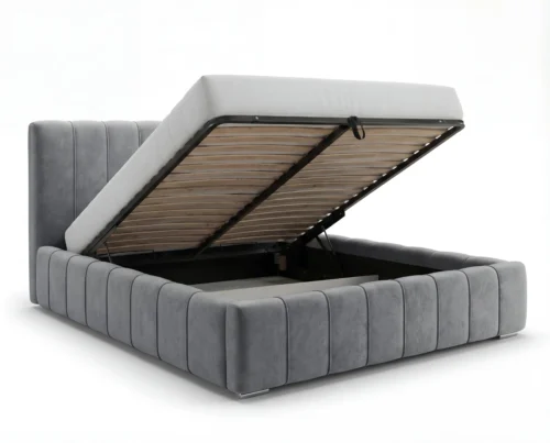 Lozko-tapicerowane-z-pojemnikiem-i-stelazem-metalowym-Porto-ciemnoszary1