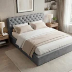 Lozko-tapicerowane-z-pojemnikiem-i-stelazem-pod-materac-pikowane-Apollo-ciemnoszary6