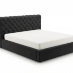 Lozko-tapicerowane-z-pojemnikiem-i-stelazem-pod-materac-pikowane-Apollo-czarny1