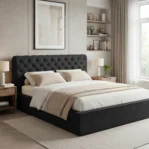 Lozko-tapicerowane-z-pojemnikiem-i-stelazem-pod-materac-pikowane-Apollo-czarny3