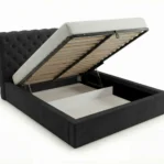 Lozko-tapicerowane-z-pojemnikiem-i-stelazem-pod-materac-pikowane-Apollo-czarny4
