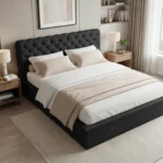 Lozko-tapicerowane-z-pojemnikiem-i-stelazem-pod-materac-pikowane-Apollo-czarny6