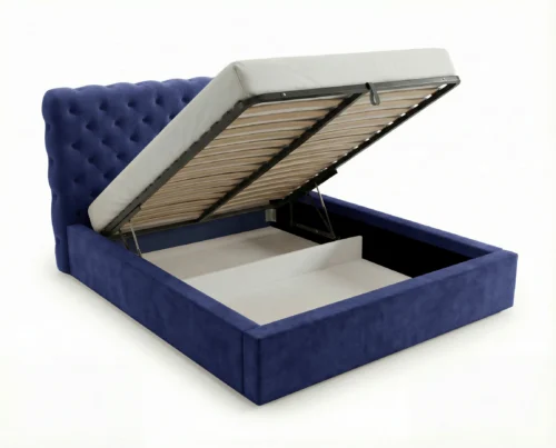 Lozko-tapicerowane-z-pojemnikiem-i-stelazem-pod-materac-pikowane-Apollo-granatowy4