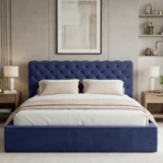 Lozko-tapicerowane-z-pojemnikiem-i-stelazem-pod-materac-pikowane-Apollo-granatowy5