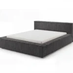 Lozko-tapicerowane-w-tkaninie-sztruks-z-pojemnikiem-i-stelazem-Leo-antracyt2