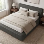 Lozko-tapicerowane-w-tkaninie-sztruks-z-pojemnikiem-i-stelazem-Leo-antracyt6