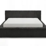 Lozko-tapicerowane-w-tkaninie-sztruks-z-pojemnikiem-i-stelazem-Leo-czarny1