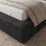 Lozko-tapicerowane-w-tkaninie-sztruks-z-pojemnikiem-i-stelazem-Leo-czarny5