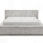 Lozko-tapicerowane-w-tkaninie-sztruks-z-pojemnikiem-i-stelazem-Leo-jasnoszary1