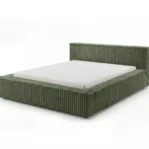 Lozko-tapicerowane-w-tkaninie-sztruks-z-pojemnikiem-i-stelazem-Leo-zielony2