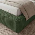 Lozko-tapicerowane-w-tkaninie-sztruks-z-pojemnikiem-i-stelazem-Leo-zielony5