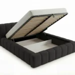 Lozko-tapicerowane-z-pojemnikiem-i-stelazem-metalowym-Bergamo-czarny1