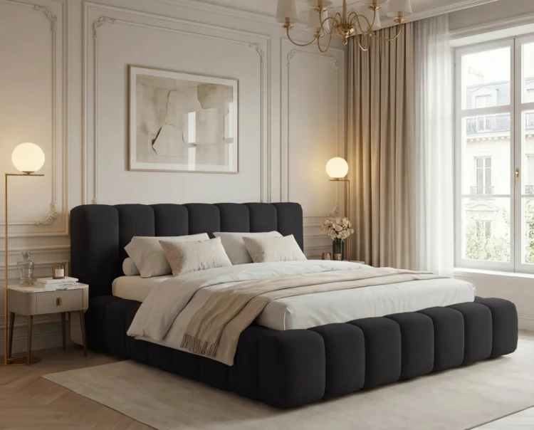 Lozko-tapicerowane-z-pojemnikiem-i-stelazem-metalowym-Bergamo-czarny5